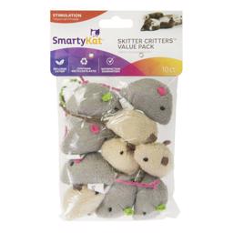 SmartyKat Skitter Critters Value Pack Toy Mouse 10 st